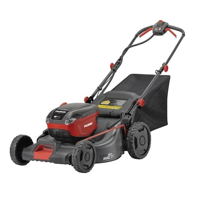 PRORUN 60V 21-In. Steel Deck Cordless Push Lawn Mower with 2.5 Ah Battery and Charger-49223