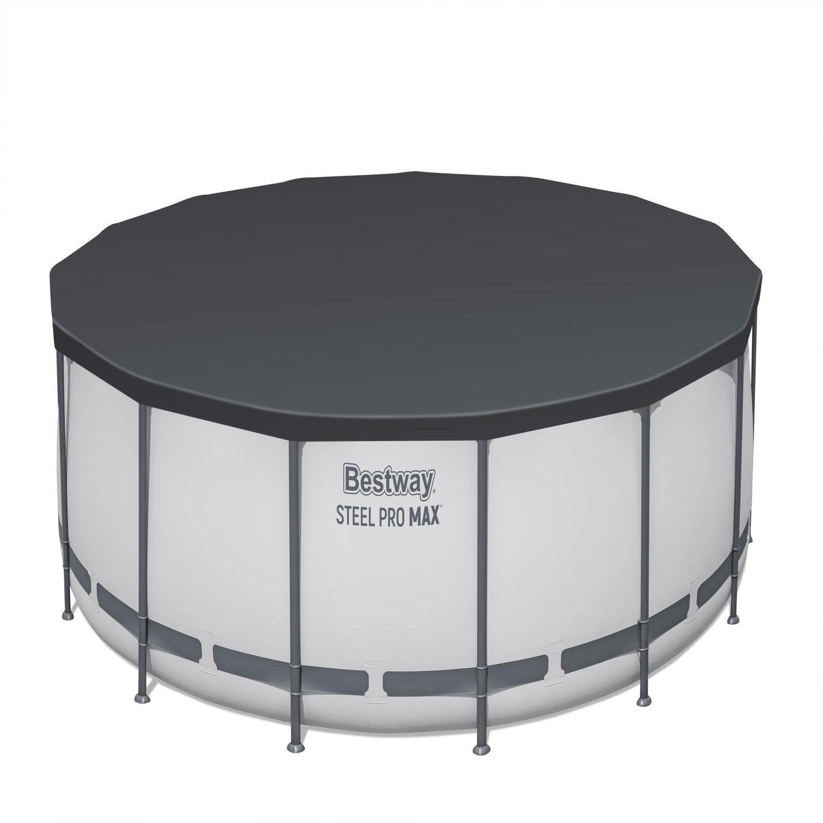 Bestway Steel Pro MAX 10 Foot x 30 Inch Round Metal Frame Above Ground Outdoor Backyard Swimming Pool Set with 330 GPH Filter Pump-29115 - Image 4