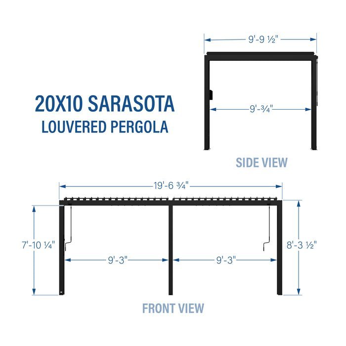 Backyard Discovery Sarasota Louvered Pergola-71969 - Image 5