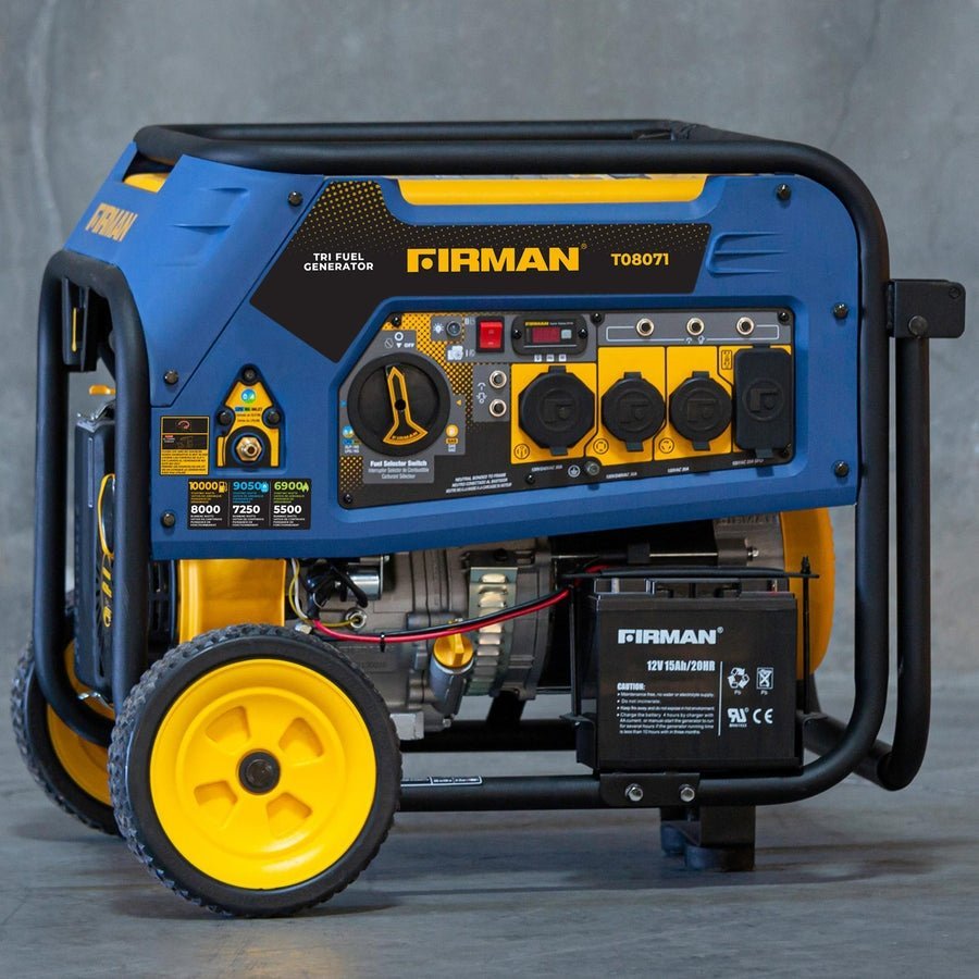 Generator 8000W/ 10,000W Tri Fuel Electric Start 120V/240V with Wheel Kit-28836