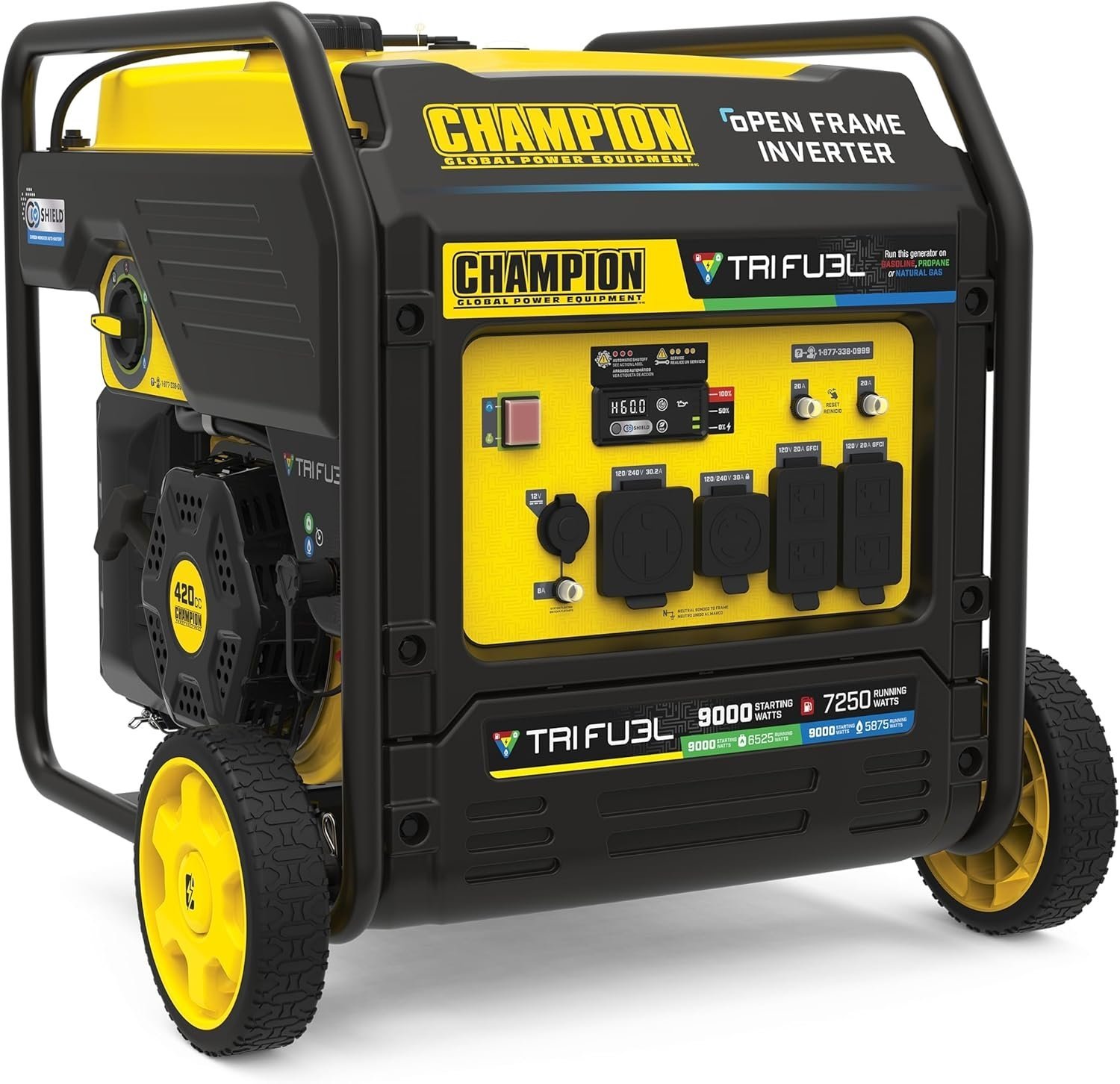 Champion 201176 9000W Tri-Fuel Open Frame Inverter Generator-39732