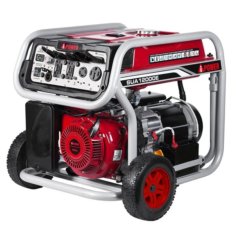 A-iPower 12000 Watt Portable Gas Powered Generator with Electric Start and Wheel Kit-32542