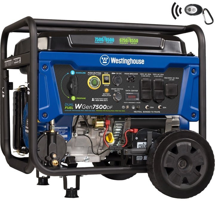 Westinghouse WGen7500DF Dual Fuel Portable Generator-23614
