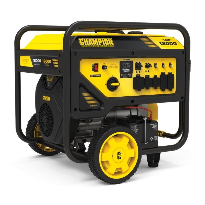 Champion Power Equipment 12,000-Watt Electric Start Dual Fuel Home Backup Portable Generator with CO Shield-83615