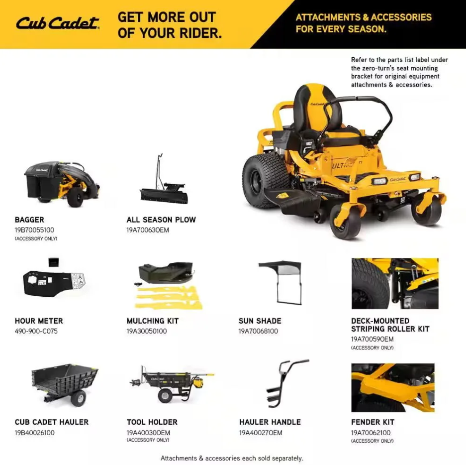 Cub Cadet Ultima ZT1 50″ Zero-Turn Riding Lawn Mower – Power, Precision & Comfort-97465 - Image 3