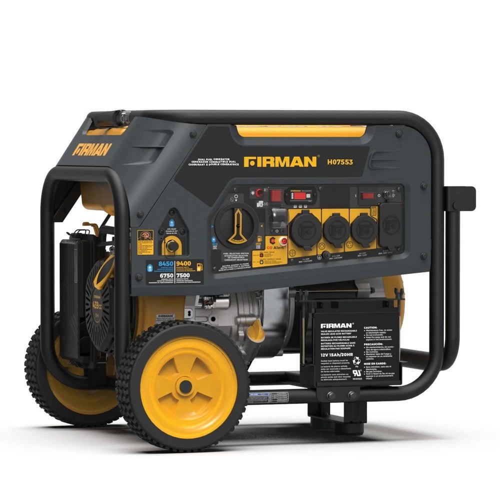 Firman H07553 7500W/9400W Dual Fuel Portable Generator-27722