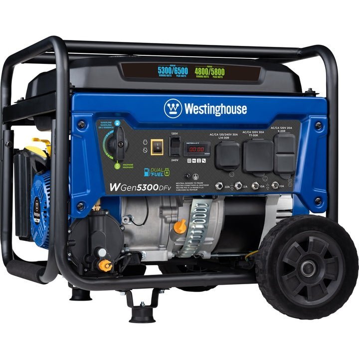Westinghouse WGen5300DFv Dual Fuel Portable Generator-99834