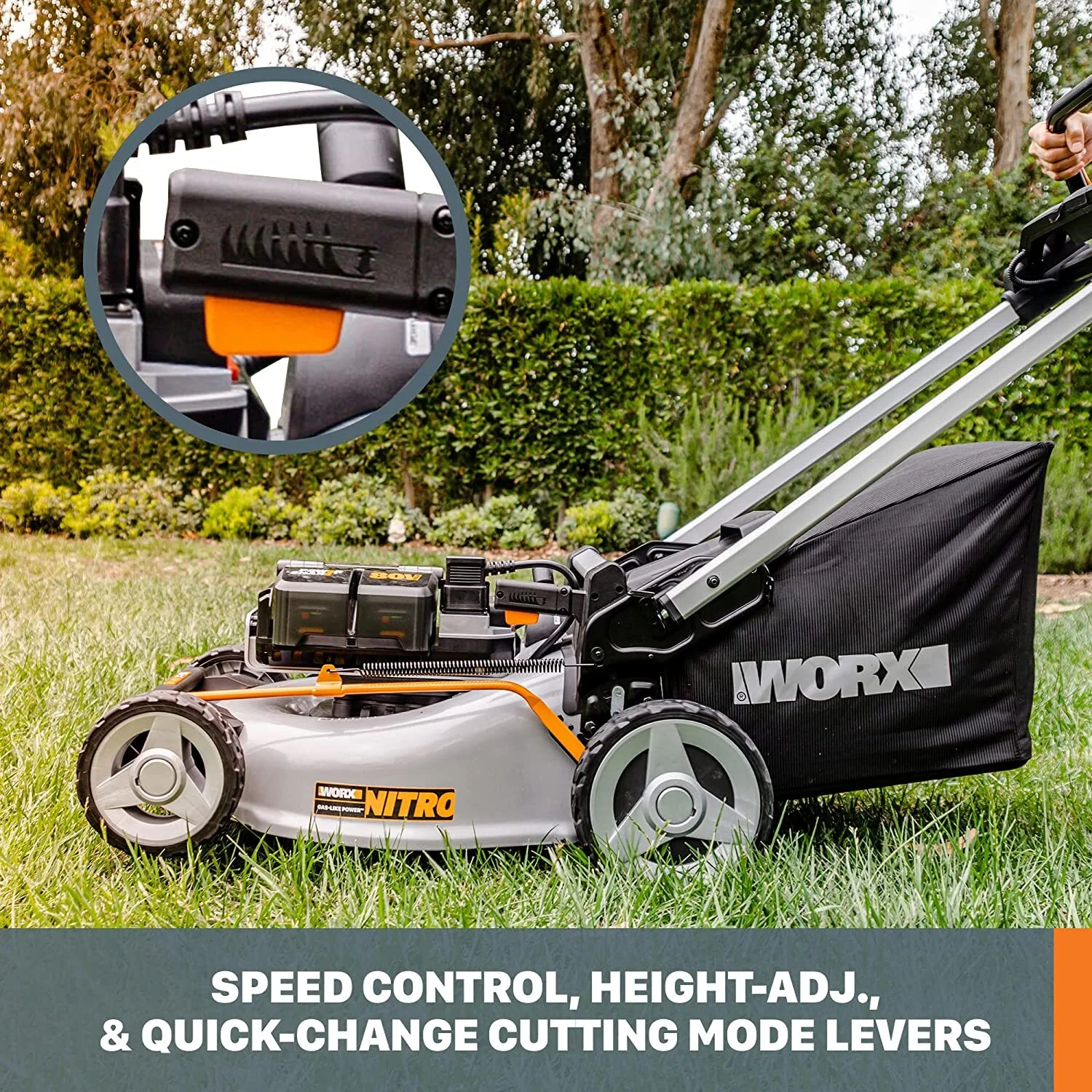 WORX Nitro 80V 21″ Cordless Self-Propelled Lawn Mower-78755 - Image 3