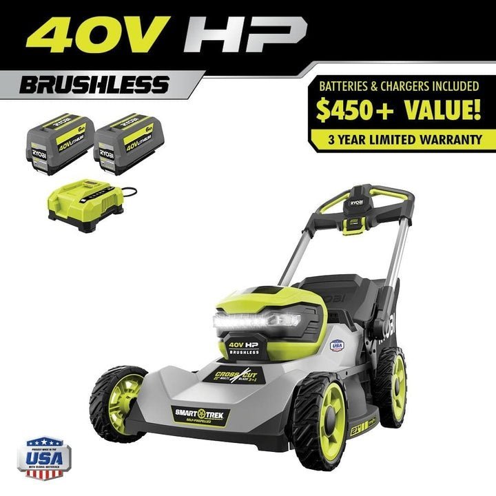 40V HP Brushless 21″ Self-Propelled Multi-Blade Mower Kit-62486