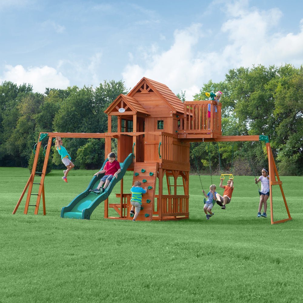 Backyard Discovery Skyfort II Cedar Wood Swing Set-71215