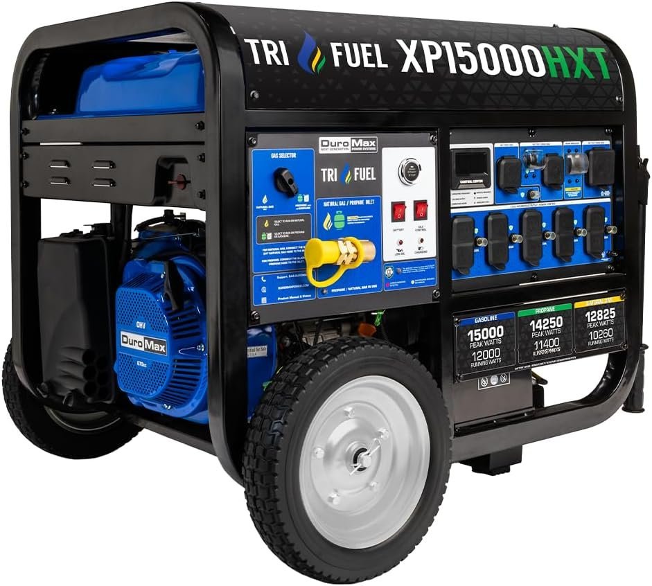 DuroMax 15,000-Watt Tri-Fuel Portable Generator XP15000HXT-69195