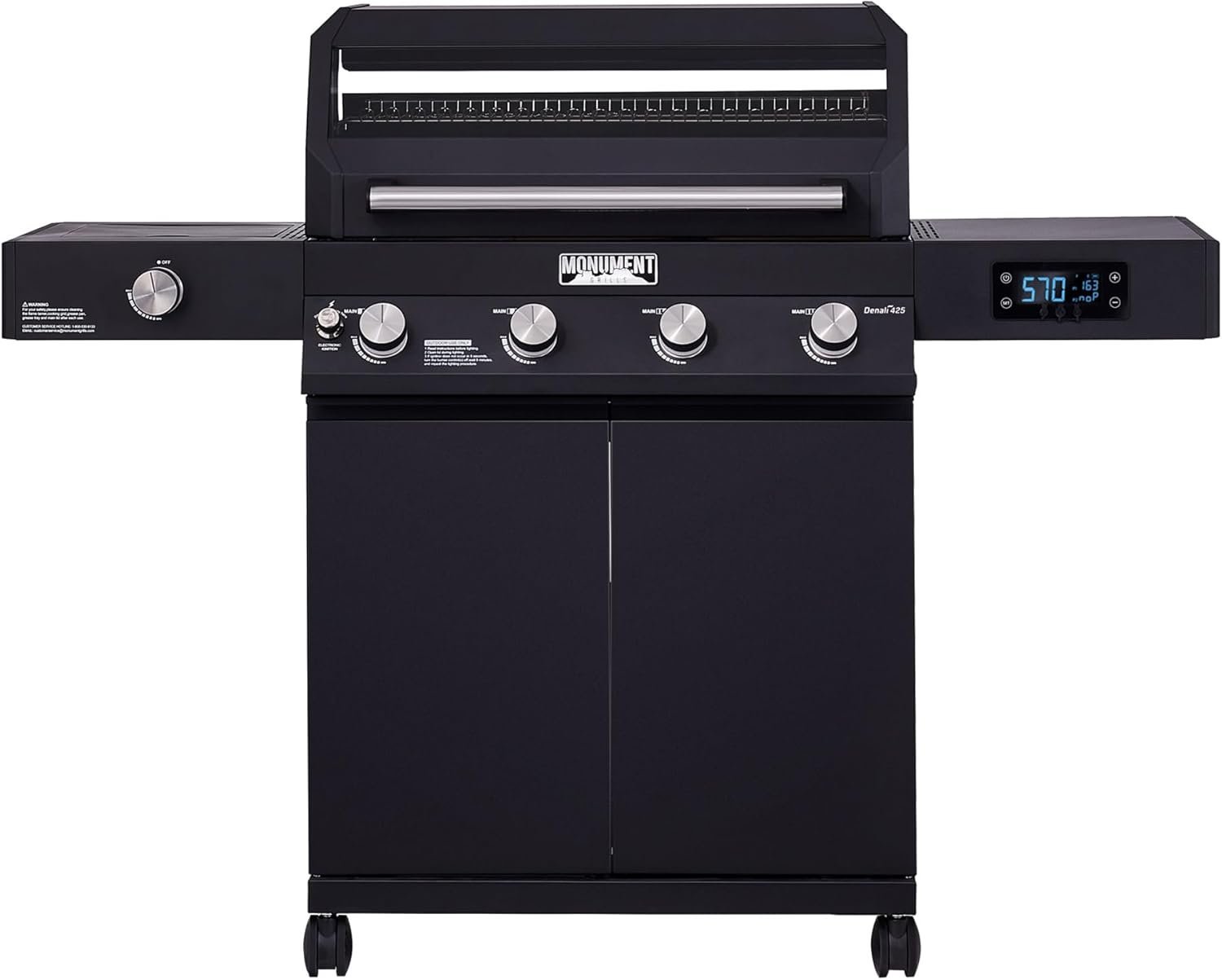 Monument Grills Denali 425 Black Smart Tech Propane Gas Grill-56683