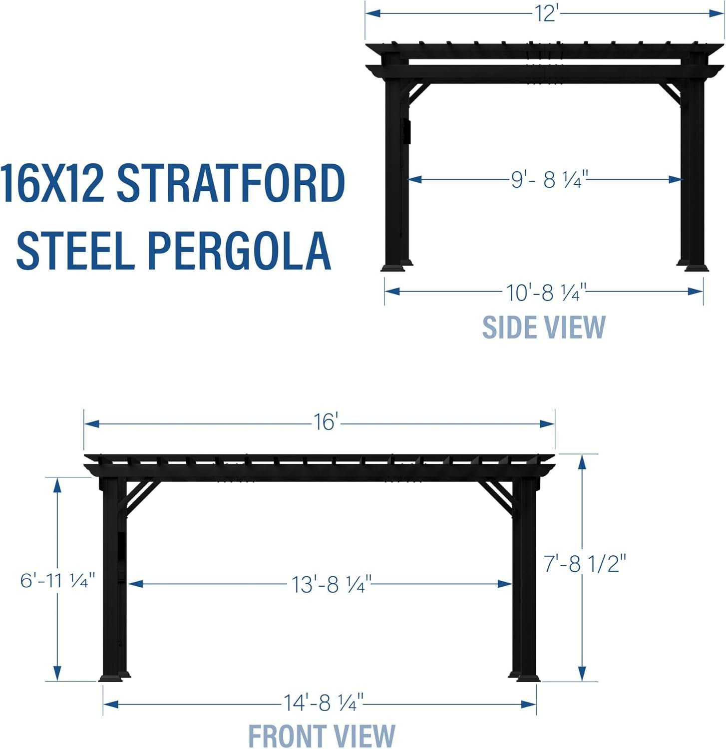 Stratford Traditional Steel Pergola-43462 - Image 5