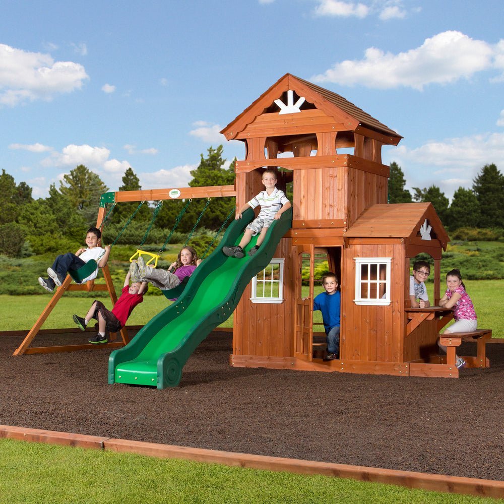 Backyard Discovery Shenandoah Cedar Wood Swing Set Slide-49897