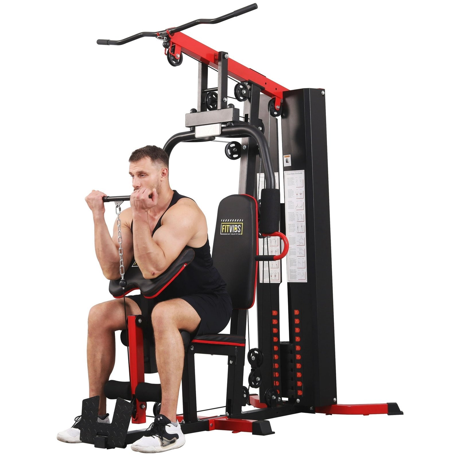 Fitvids LX750 Multifunctional Full Home Gym System Workout Station-38822 - Image 7