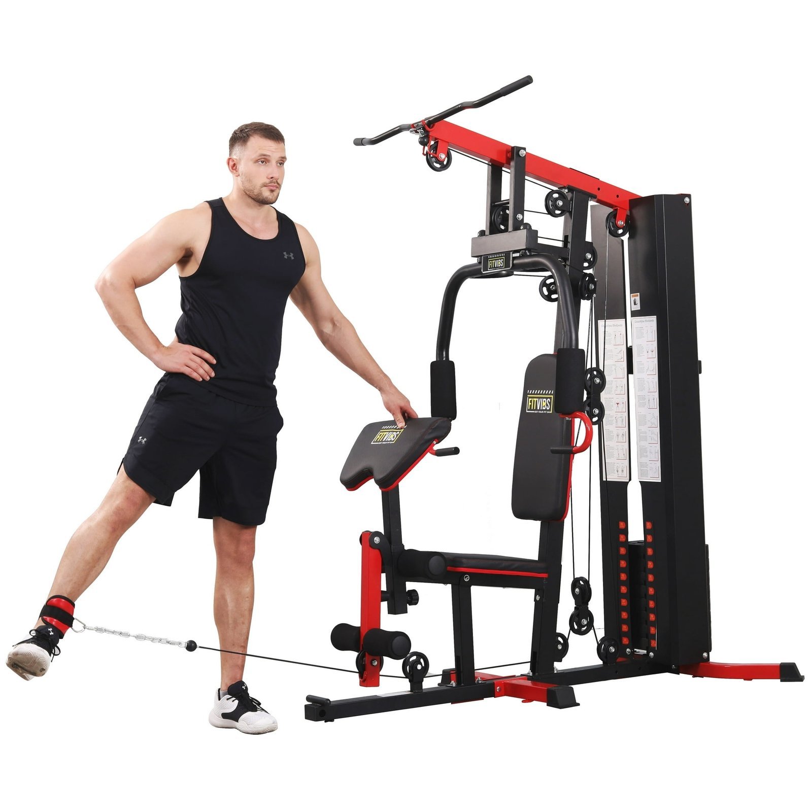 Fitvids LX750 Multifunctional Full Home Gym System Workout Station-38822 - Image 9