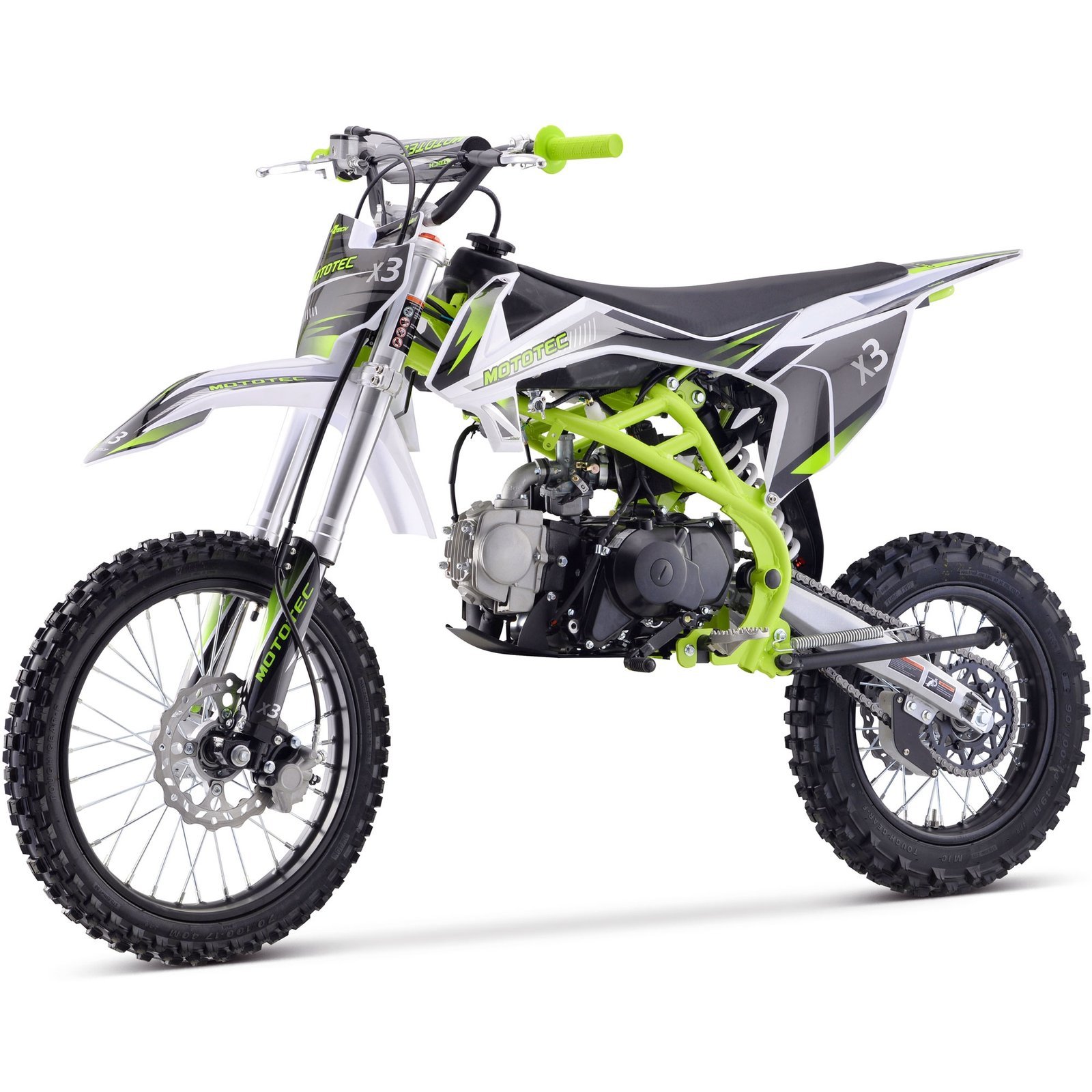 MotoTec X3 125cc 4-Stroke Gas Dirt Bike-55876