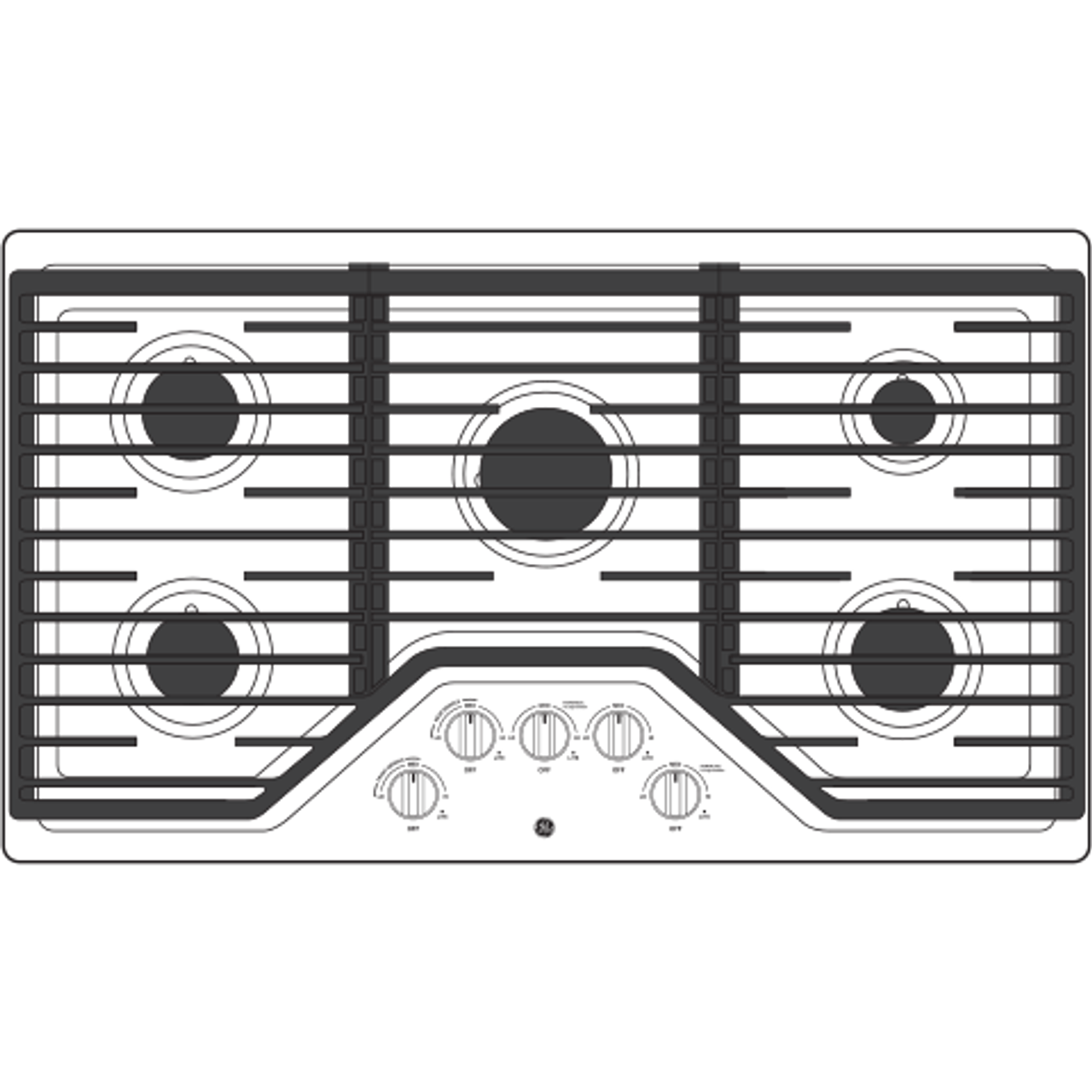 36 In. 5 Burners Gas Range-47493 - Image 8