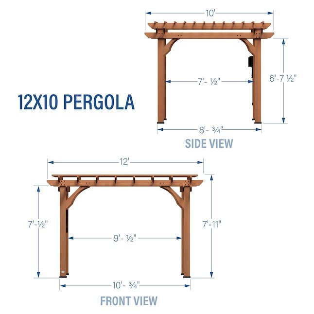 Backyard Discovery 10 x 12 Cedar Pergola-39839 - Image 5