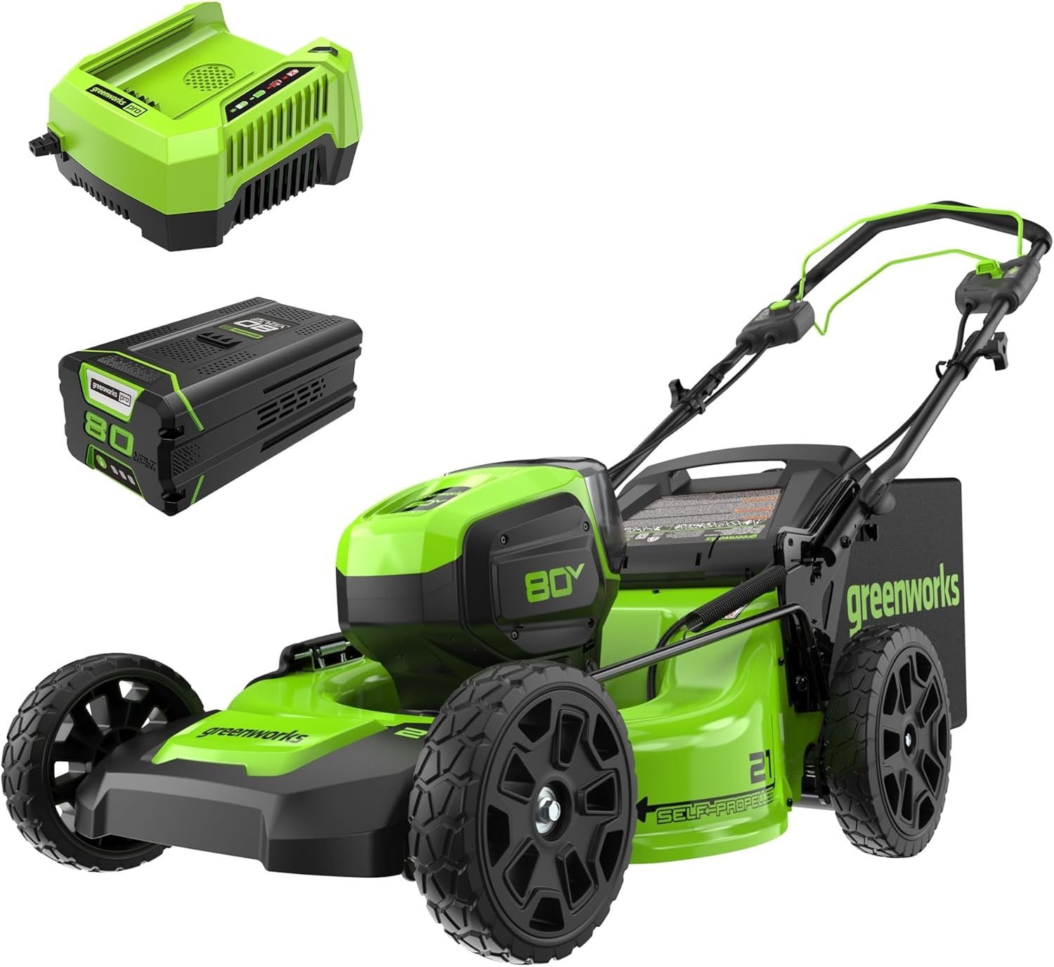 Greenworks 80V 21″ Cordless Self-Propelled Lawn Mower-93735