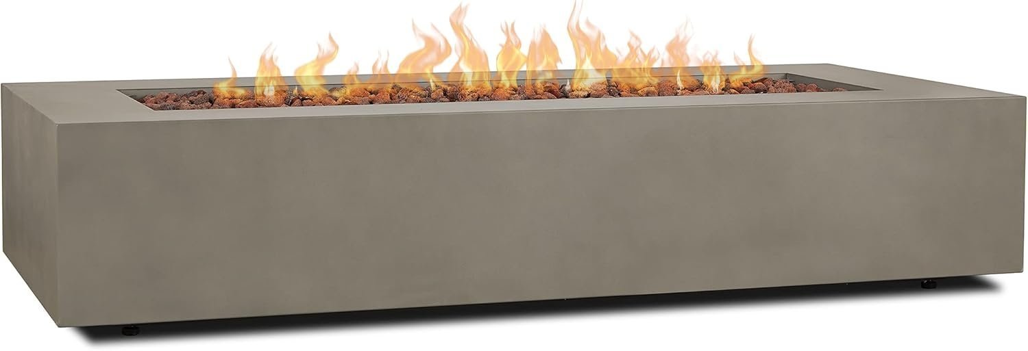 Real Flame Aegean 70″ Rectangle Propane Fire Table-64626