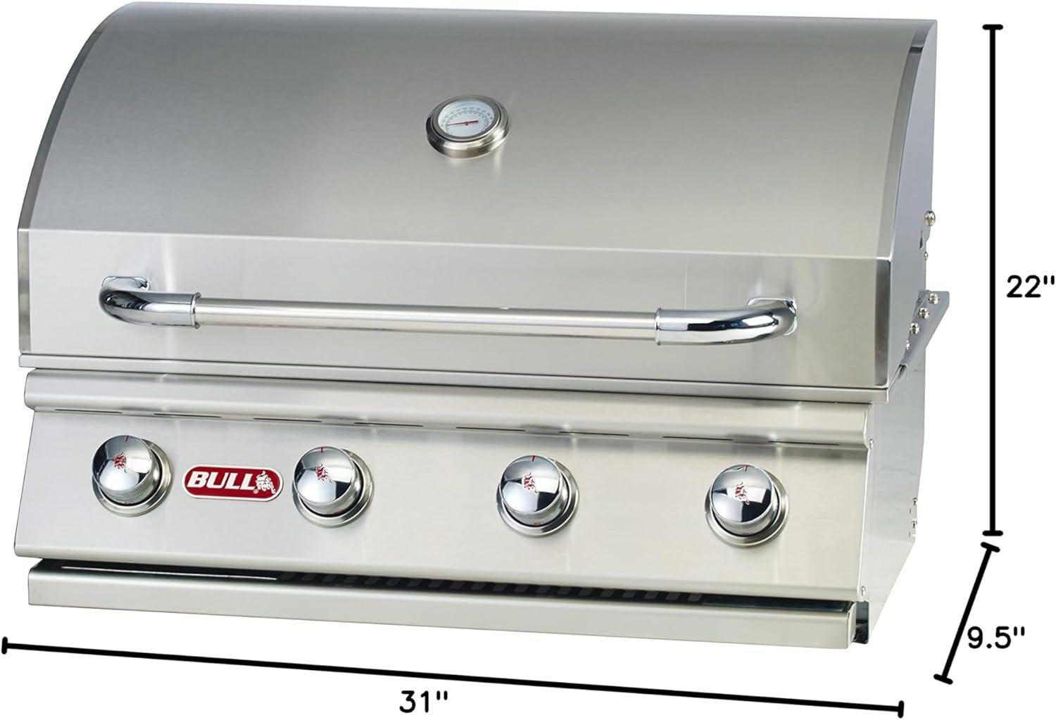 Bull Outlaw 30 inch 4 Burner Built in Natural Gas Grill-56511 - Image 2