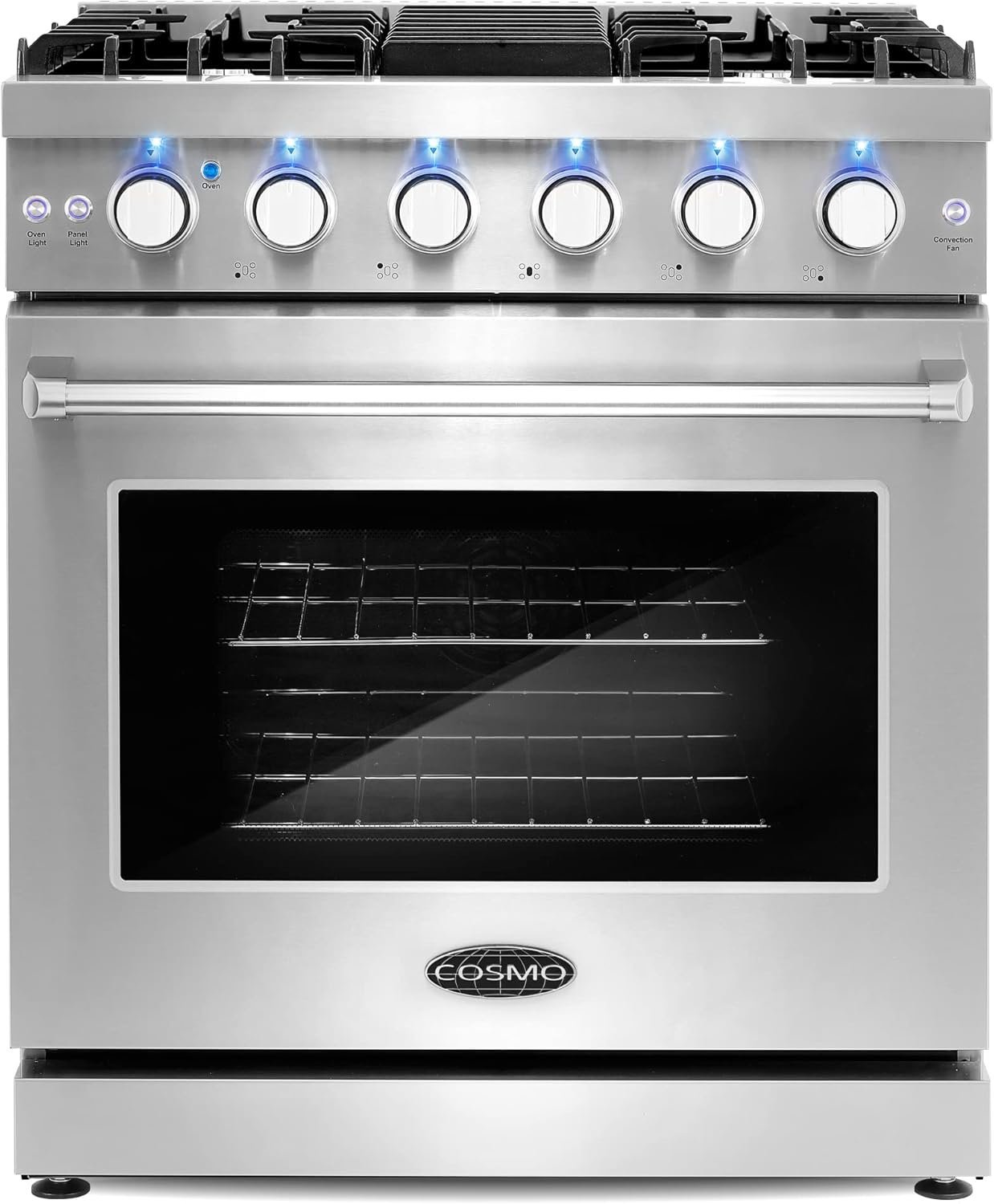 Cosmo 30 in. 4.5 Cu. Ft. Gas Range with 5 Sealed Burners, Convection Oven,-38317