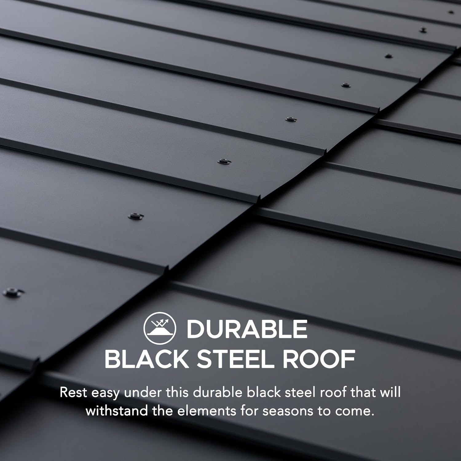 SUNJOY 10 ft. x 12 ft. Matte Black Cedar Framed Wooden Gazebo-14565 - Image 5