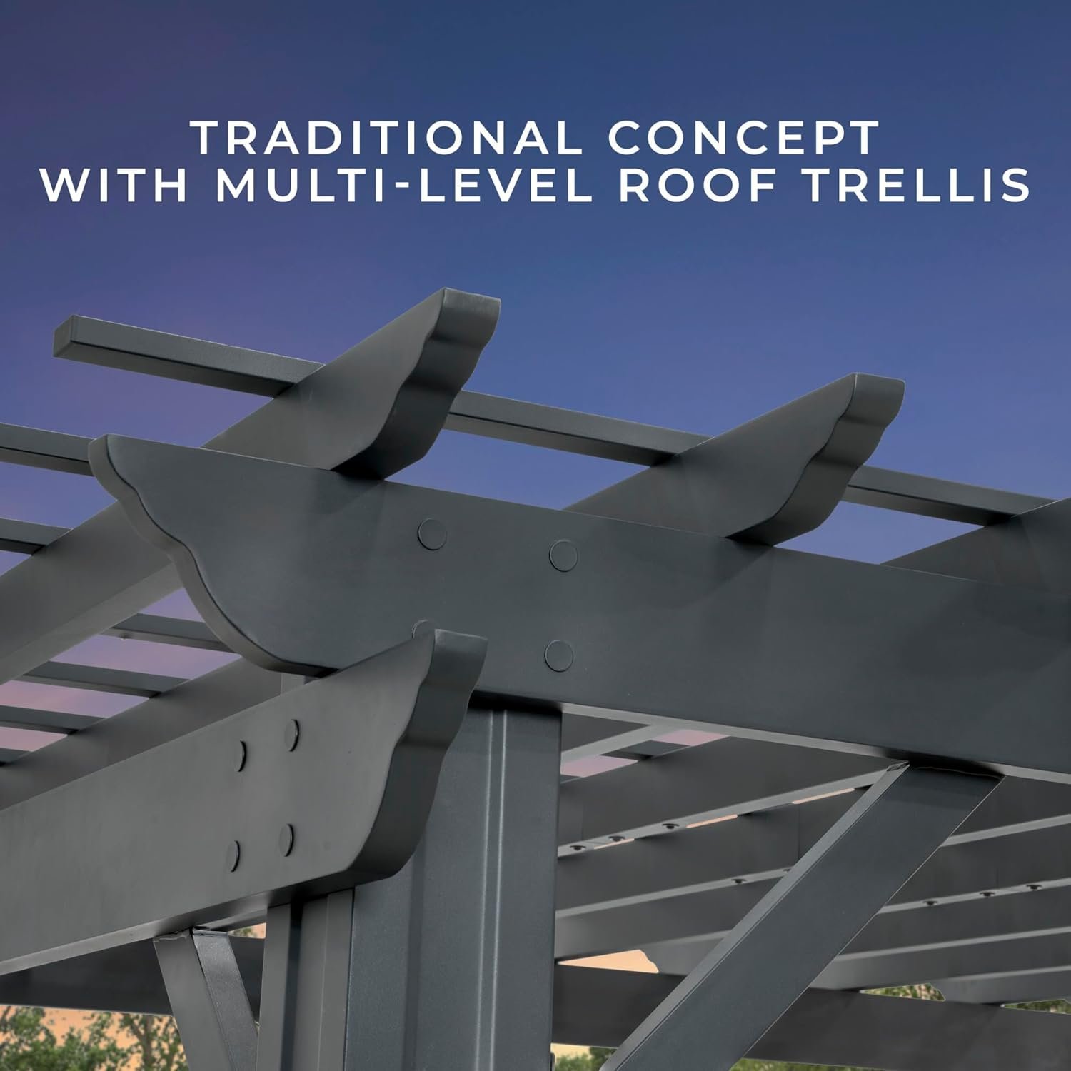 Stratford Traditional Steel Pergola-43462 - Image 7