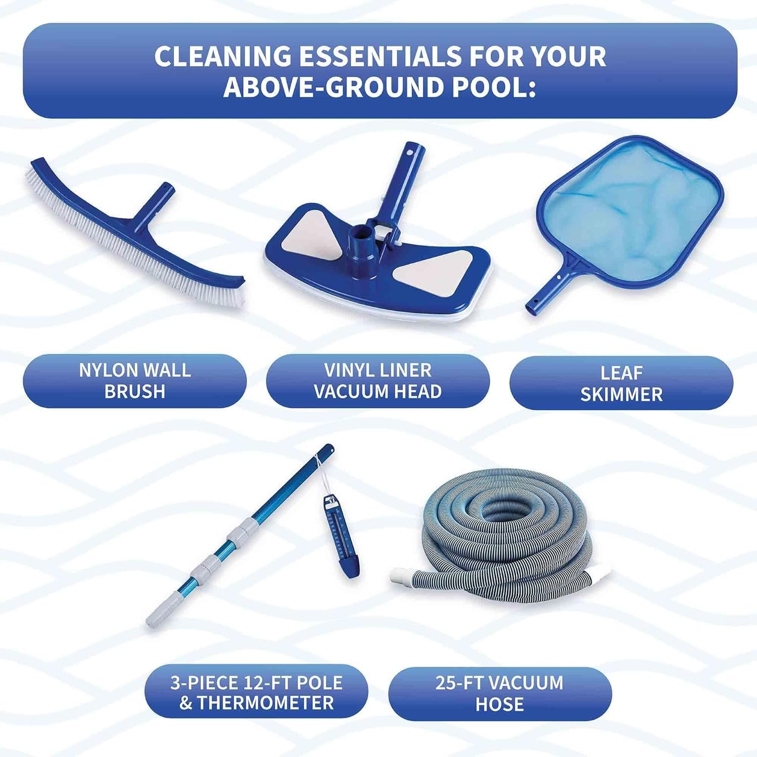 Blue Wave San Pedro 24-ft Round 52-in Deep 6-in Top Rail Above Ground Steel Wall Swimming Pool-96743 - Image 4