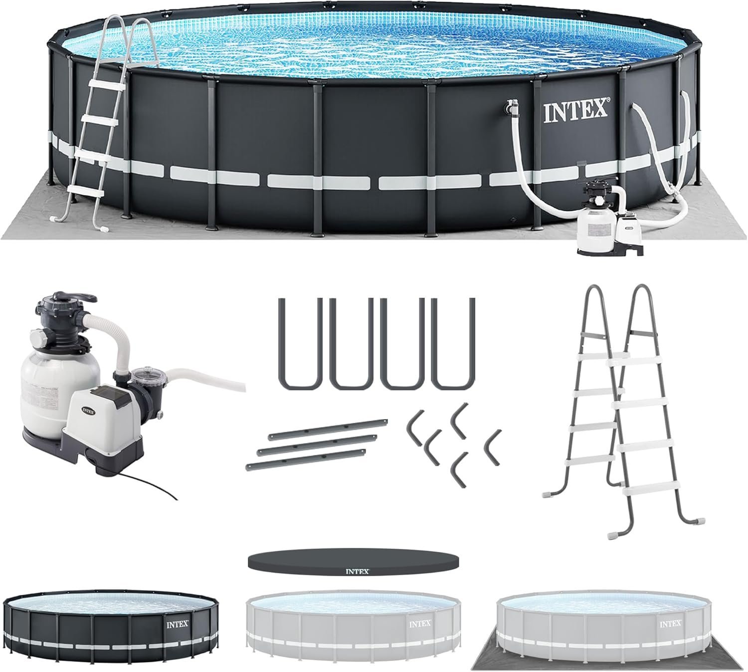 INTEX Ultra XTR Frame Round Above Ground Swimming Pool Set with Pump-82777