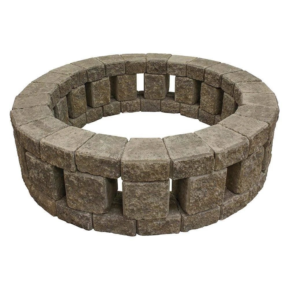 Stonehenge 58 in. x 16 in. Concrete Fire Pit Kit in Northwest Blend-55499