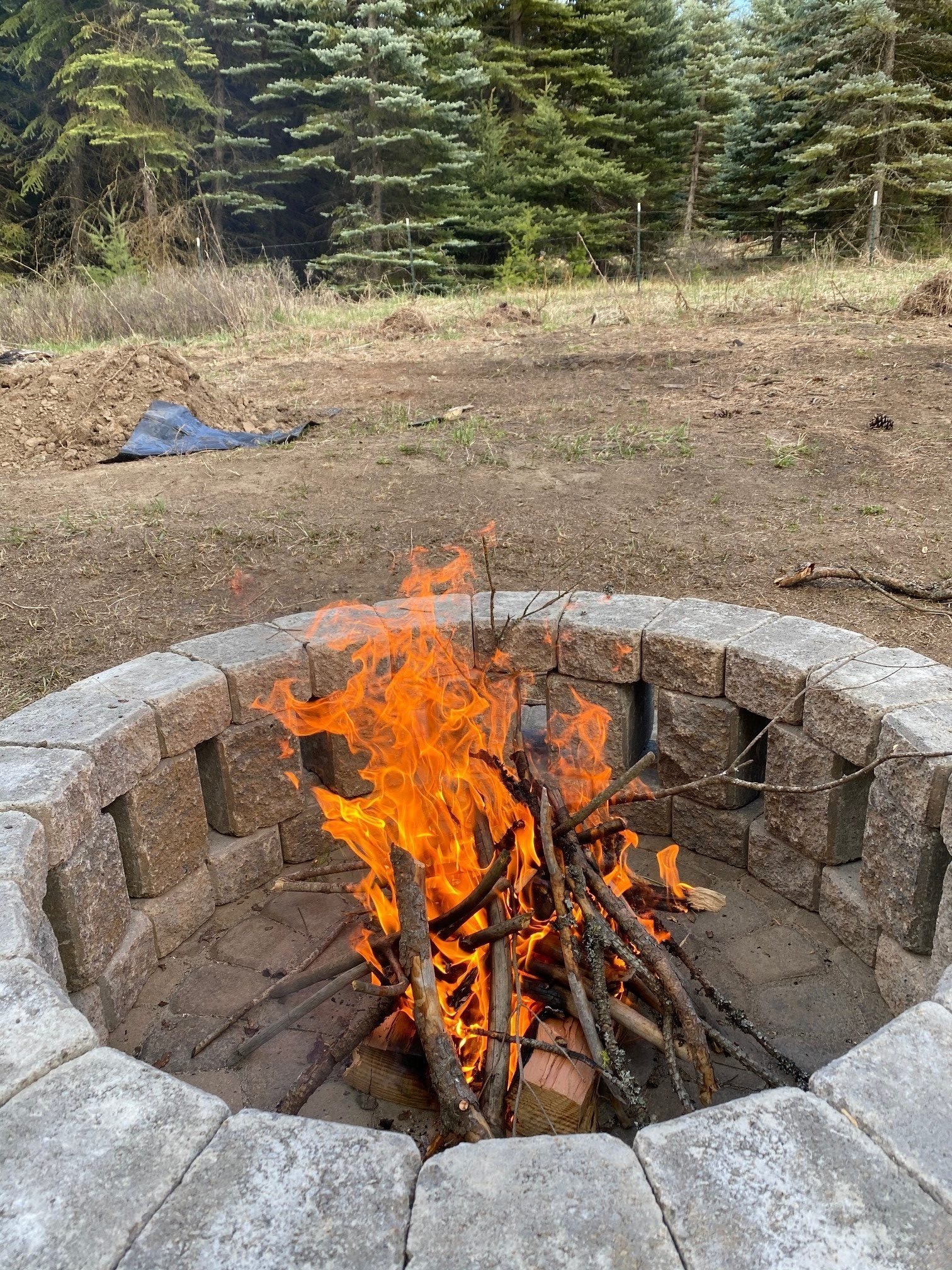 Stonehenge 58 in. x 16 in. Concrete Fire Pit Kit in Northwest Blend-55499 - Image 4