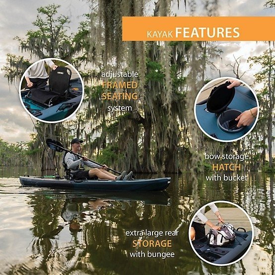 Aurora Fusion Lifetime Manta 10 ft. Sit-On-Top Angler Kayak-48219 - Image 4