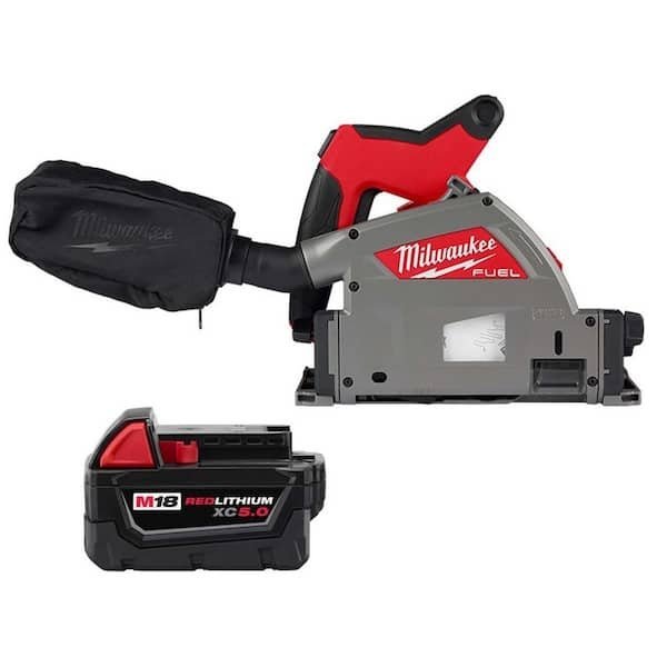 Milwaukee 18V Lith-Ion Cordless Brushless 6-1/2 in. Plunge Cut Track Saw with-45672