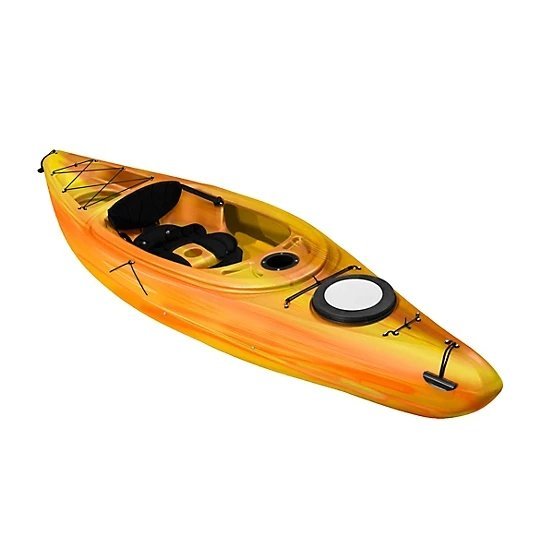 Sun Dolphin Simcoe 10.4, Sit-in Recreational Kayak with Paddle, Tequila Sunrise-74761