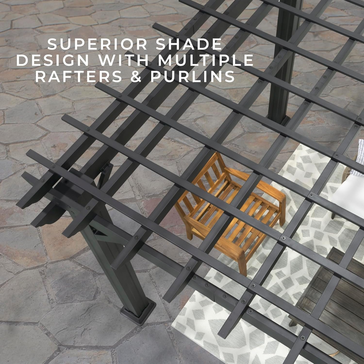 Stratford Traditional Steel Pergola-43462 - Image 2