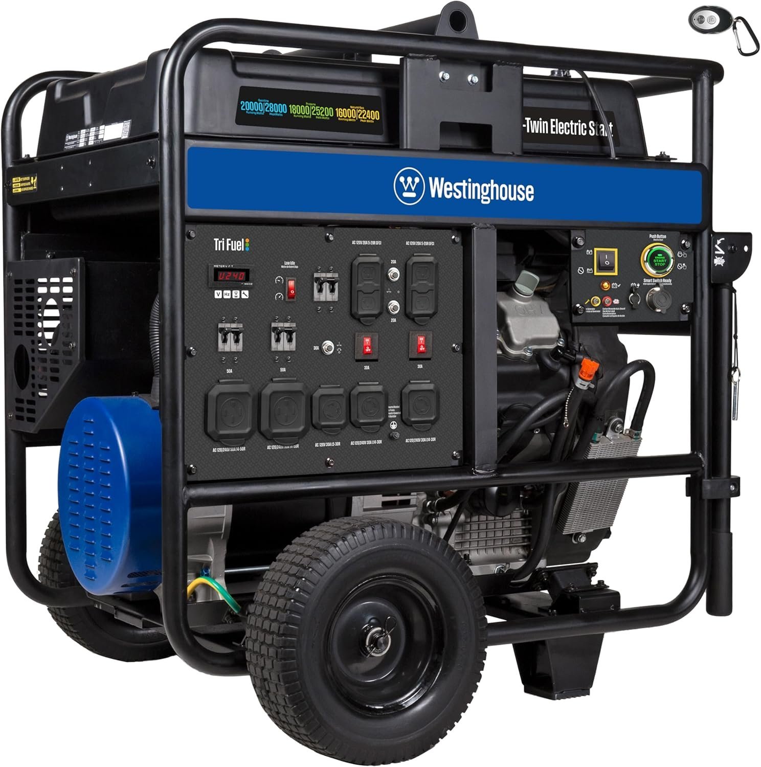 Westinghouse 28,000/20.000-Watt Tri-Fuel Portable Generator-15338
