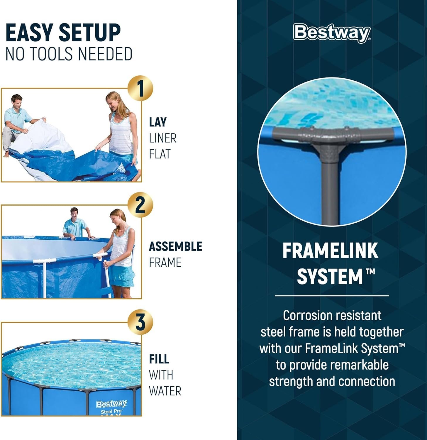Bestway Steel Pro Max 15 x 48″ Round Above Ground Pool Kit-99857 - Image 4