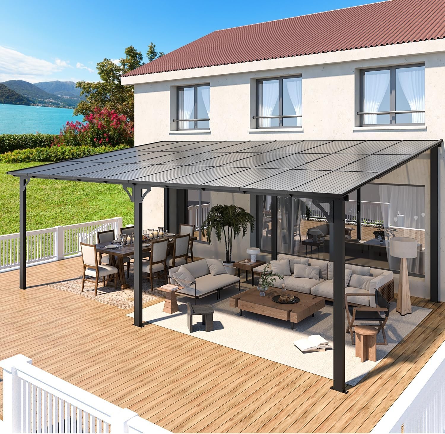 Aecojoy 20’x12 Wall Mounted Gazebos Pergola-18598 - Image 4