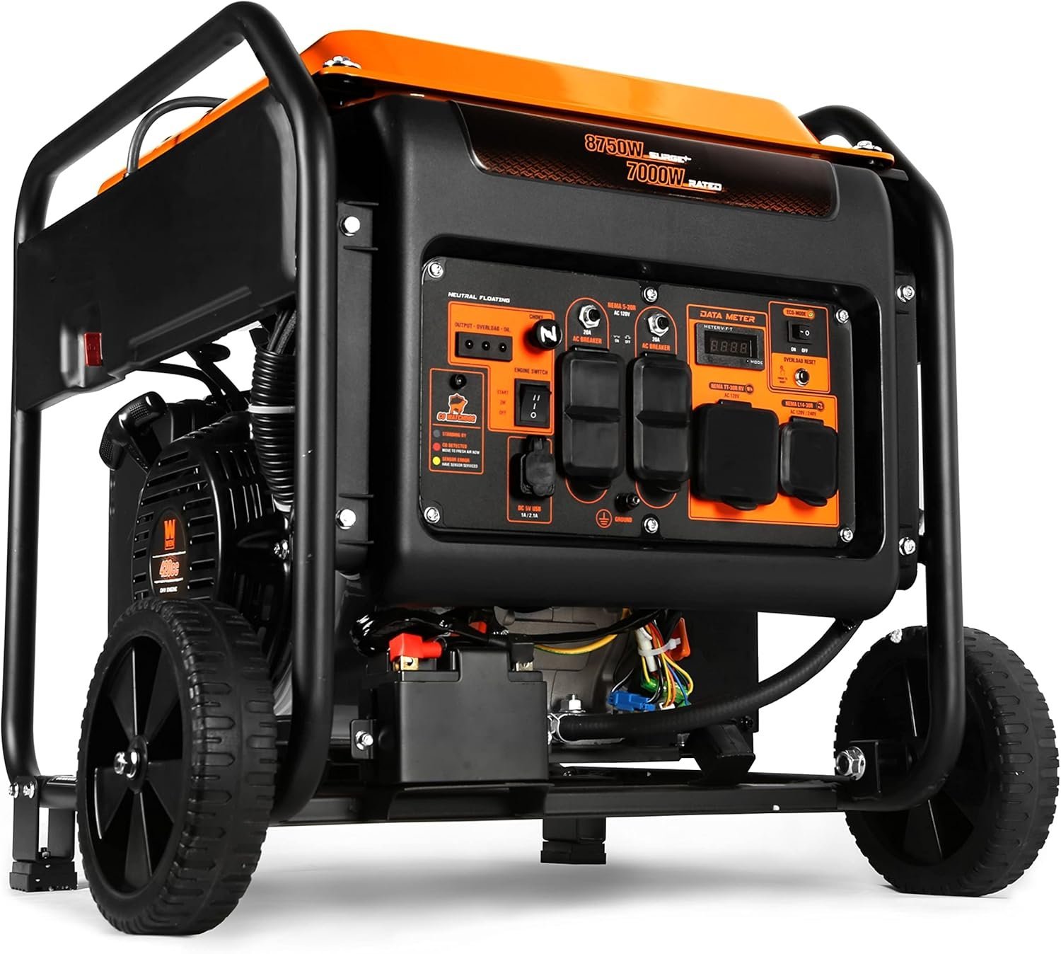 WEN DF875iX 8750-Watt RV and Transfer-Switch-Ready 120V/240V Dual-32419