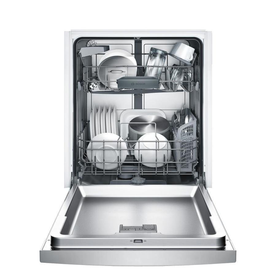 Bosch 100 Series PureDry 50-Decibel Front Control 24-in Built-In Dishwasher (Fingerprint-Resistant Stainless Steel) ENERGY STAR-53944