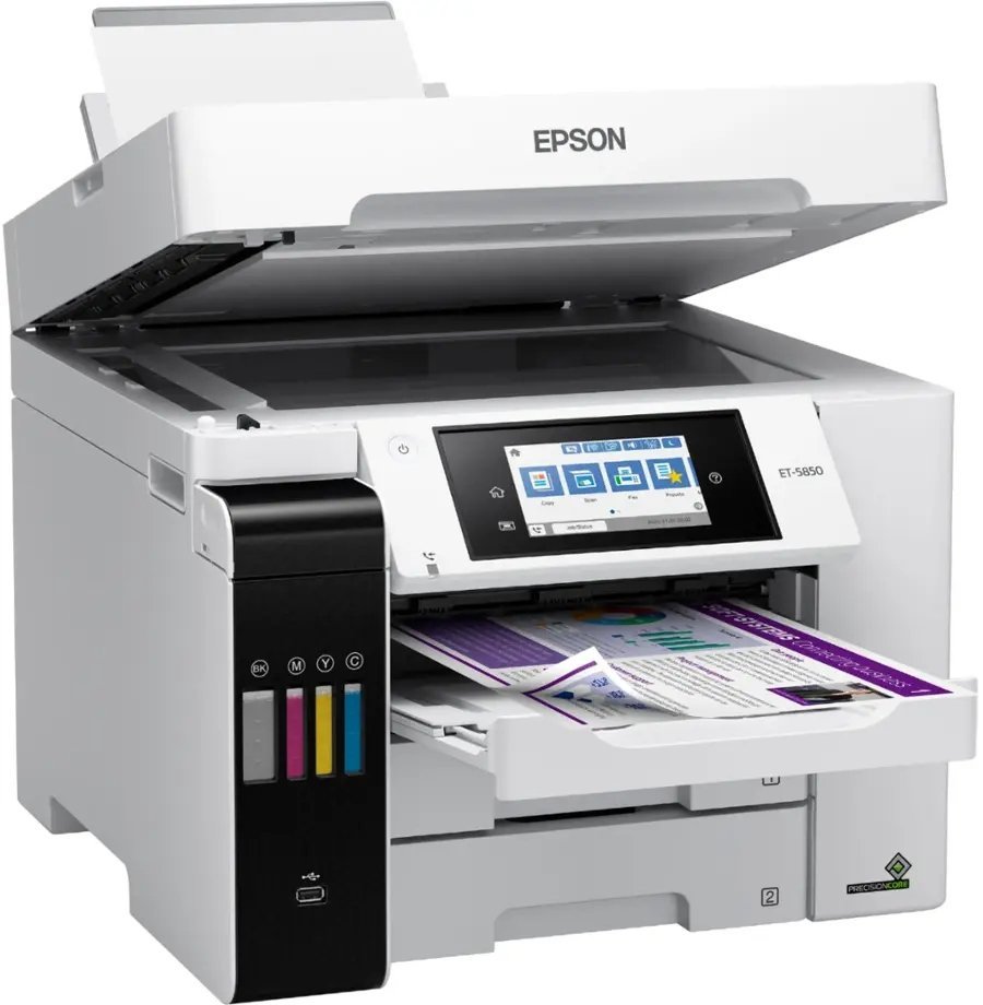 Epson EcoTank Pro ET-5850 Wireless Color All-in-One Supertank Printer C11CJ29201-58235