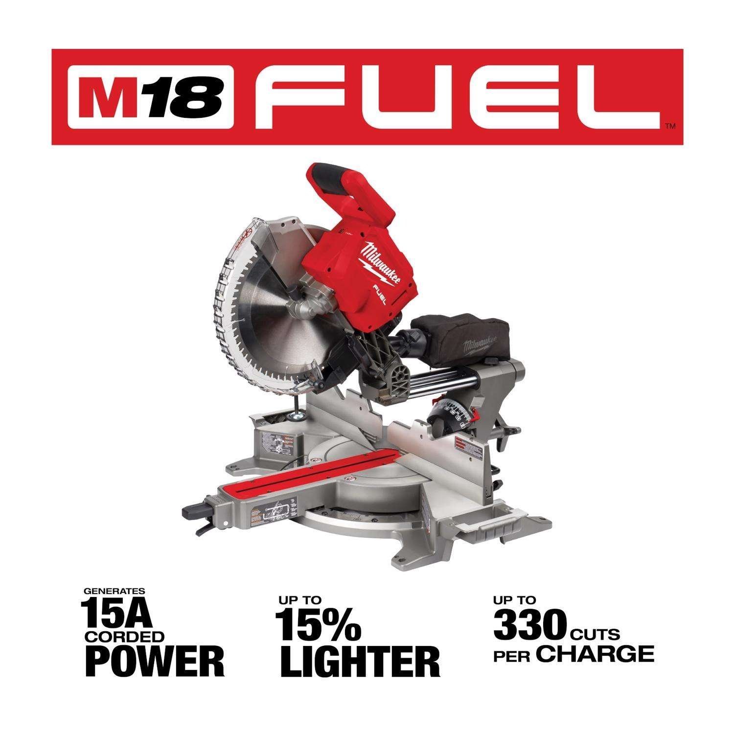 Milwaukee 18V Lithium-Ion Brushless 12 in. Cordless Dual Bevel Sliding Compound-16285
