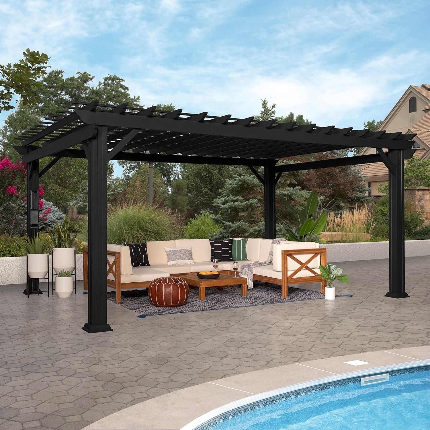 Stratford Traditional Steel Pergola-43462 - Image 6