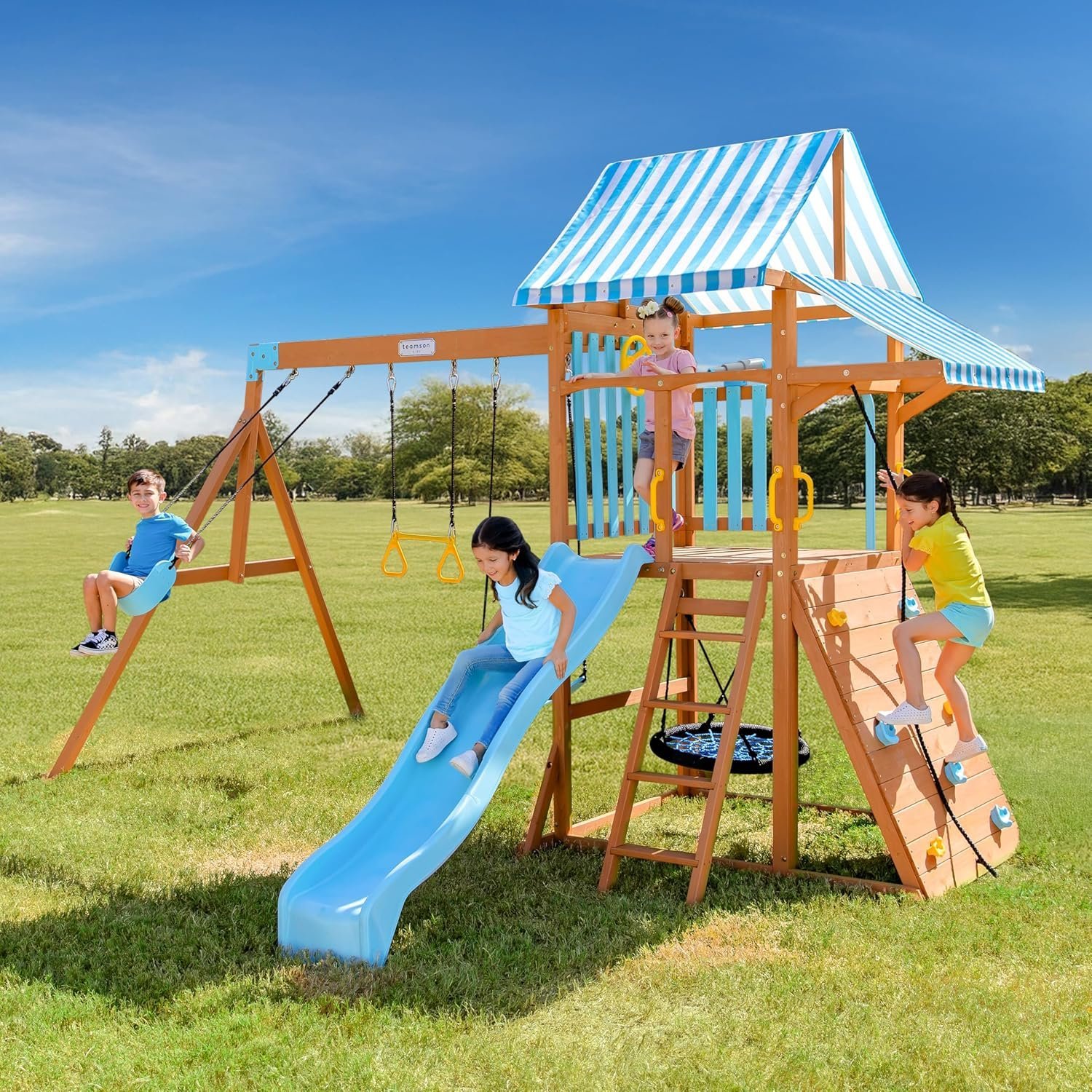 Teamson Kids Laguna Swing Set Playset-35738 - Image 6