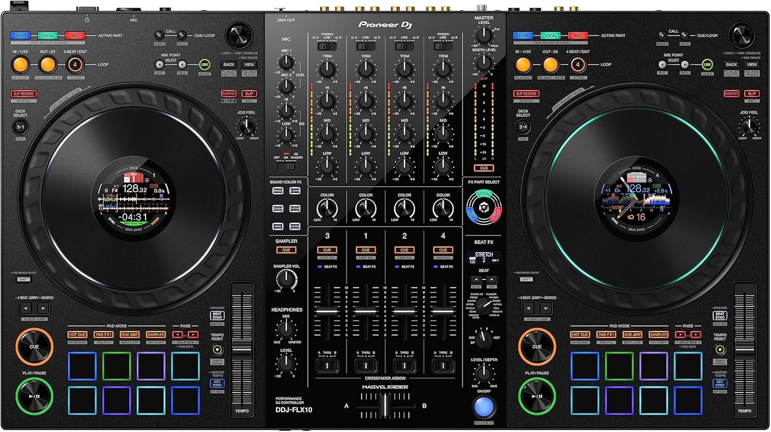 Pioneer DJ DDJ-FLX10 4-Channel DJ Controller-85796