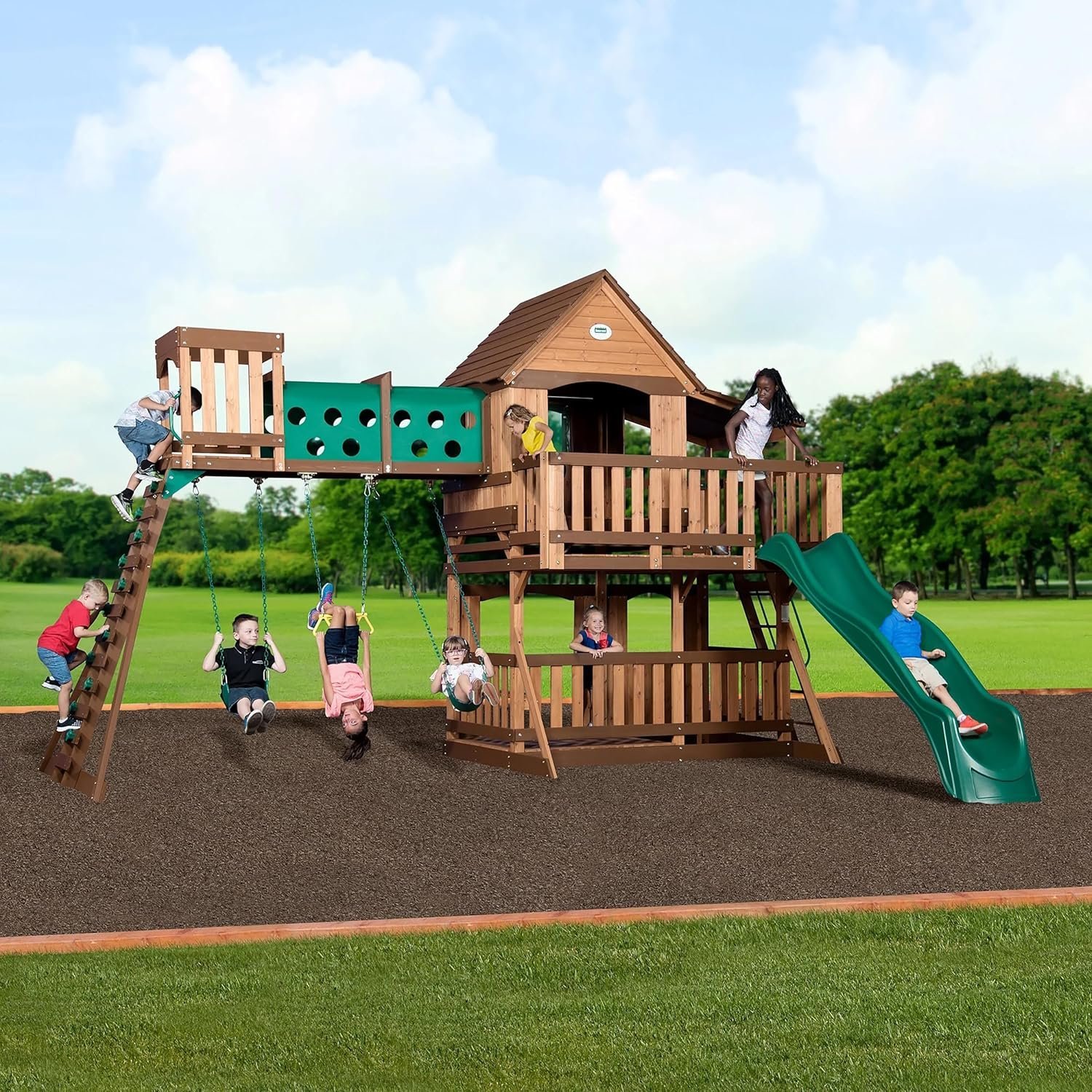 Backyard Discovery Woodridge Elite Cedar Swing Set/Playset-17149
