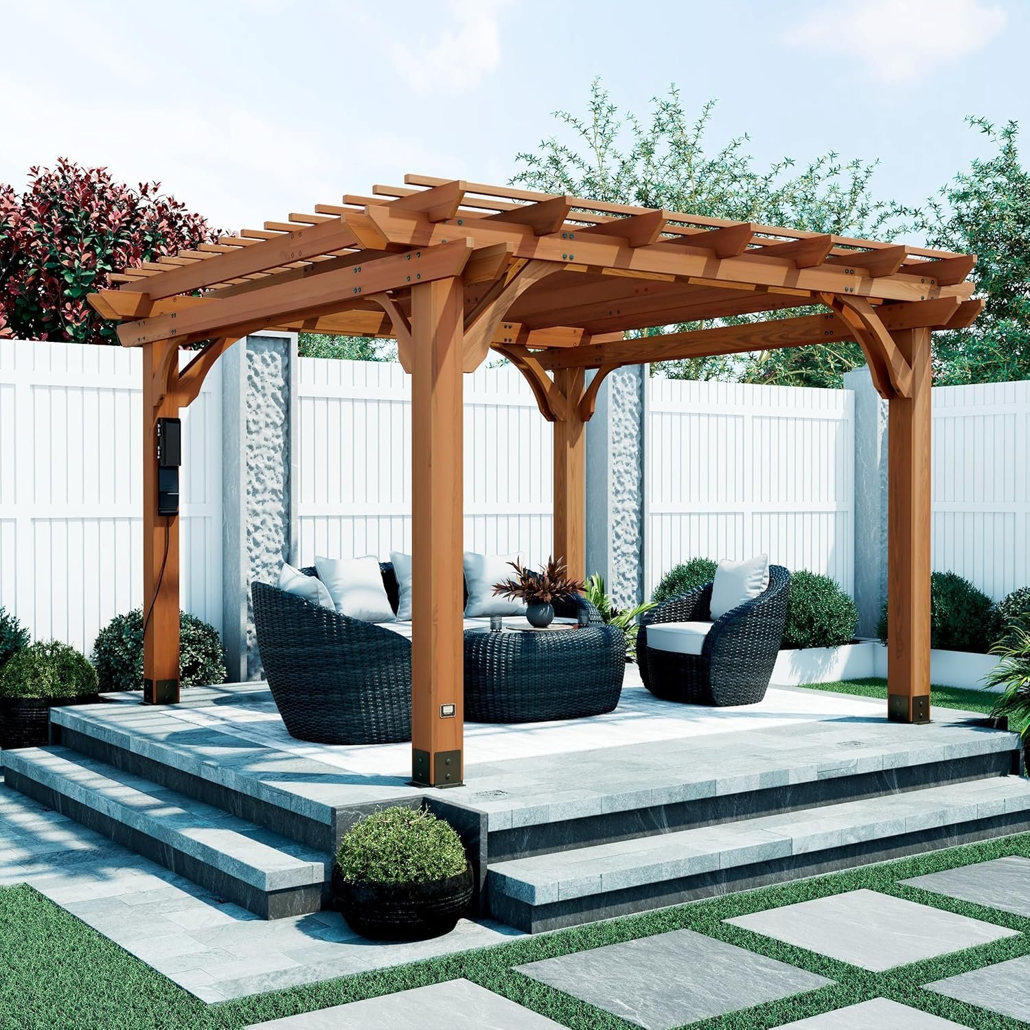 Backyard Discovery Beaumont Freestanding Pergola 2101579COM-98399 - Image 6