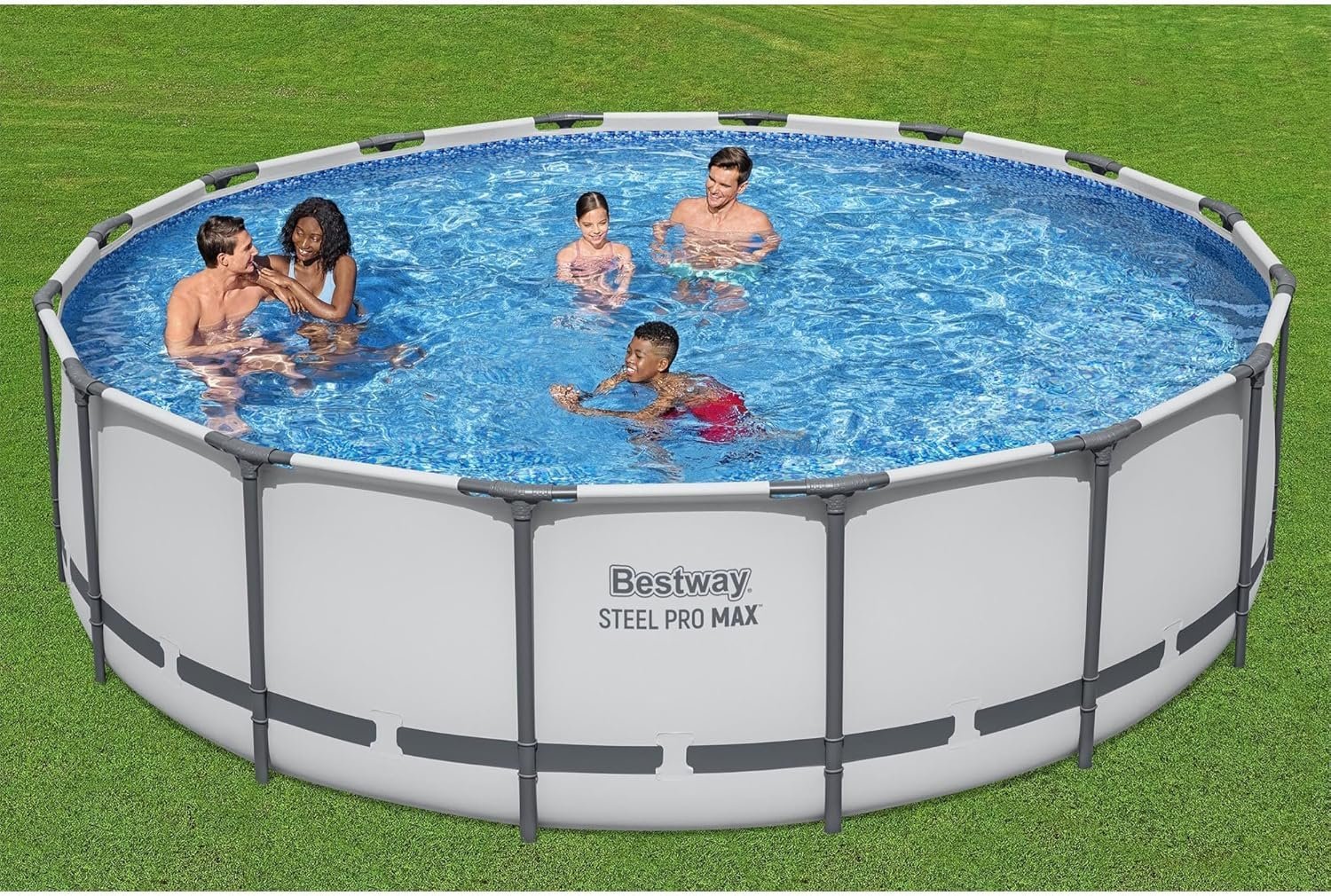Bestway Steel Pro MAX 16 Foot x 48 Inch Round Metal Frame Above Ground Outdoor Swimming Pool Set-33614 - Image 8